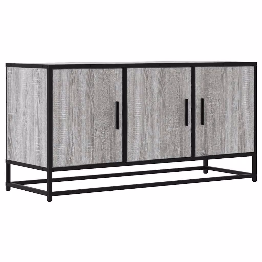 Berkfield Home Industrial TV Cabinet in Grey Sonoma, W/D/H: 100 x 35 x 50 cm – 1