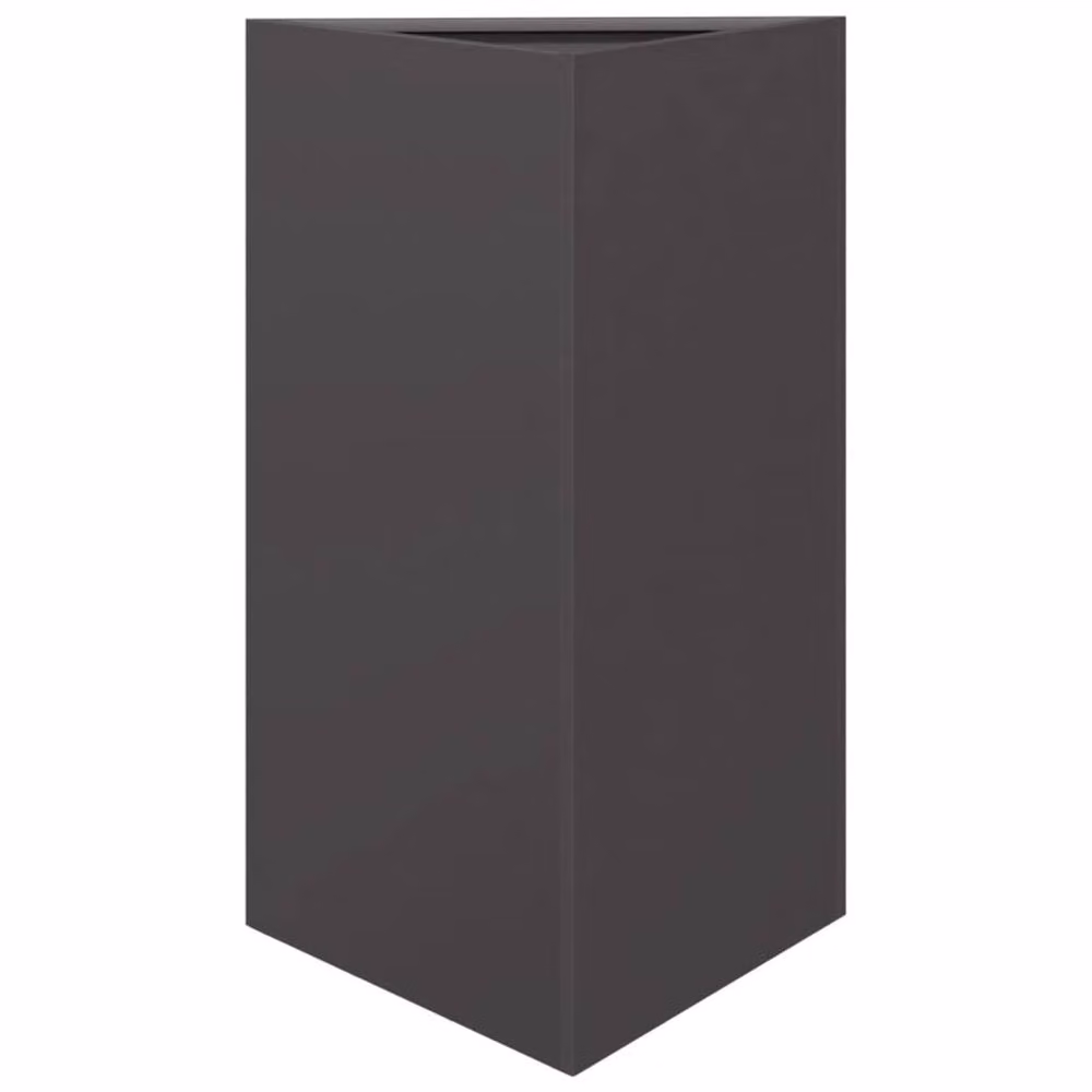 Berkfield Home Garden Triangular Steel Planters, 2 Pack, Black, W: 50 cm, D: 43 cm, H: 75 cm – 4