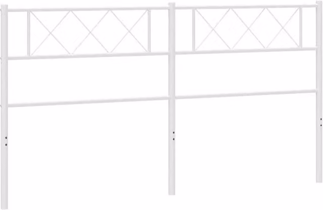 Berkfield Home Classic Metal Headboard in White, Width: 193 cm