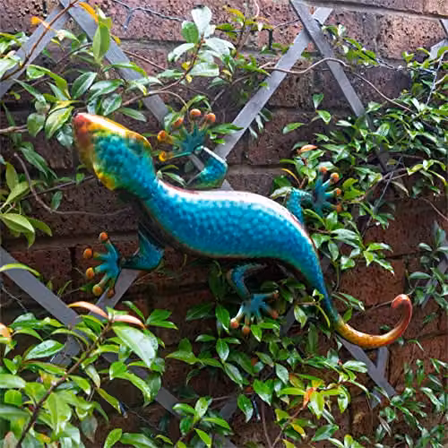 St Helens Home & Garden Multicolour Metal Gecko Wall Mounting Garden Decorative Ornament – 2