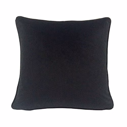 Home Bedding Store Square Velvet Cushion Cover, Black, W/D/H: 43 x 43 x 43 cm – 1