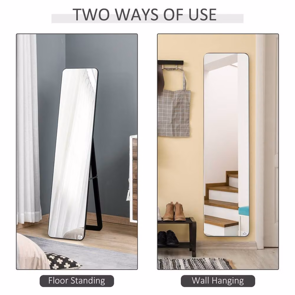 STILVORA Full Length Mirror, Black, H 160 cm x W 37 cm – 4