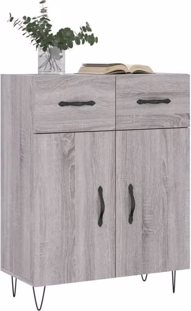 Berkfield Home Grey Sonoma Sideboard in Engineered Wood W/D/H: 69.5 x 34 x 90 cm – 1