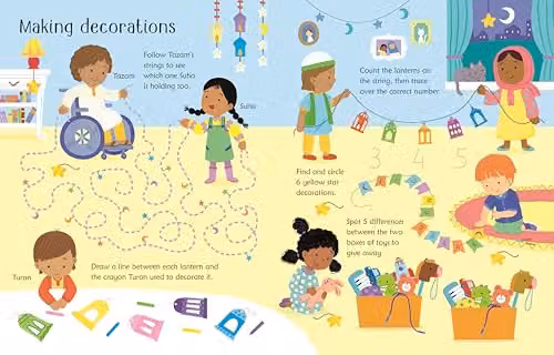 Usborne Wipe-Clean Eid Activities Multicolour Paper Book – 2