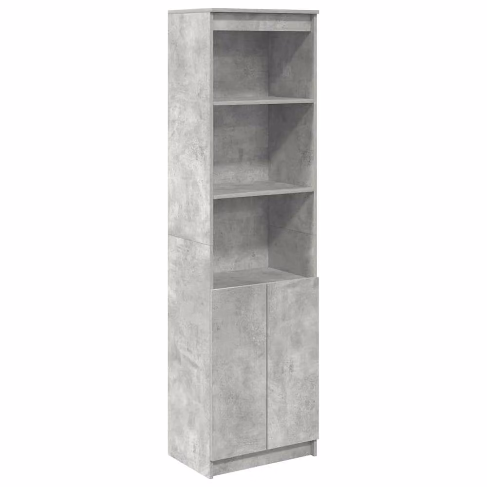 Berkfield Home Highboard in Concrete Grey, W/D/H: 50 x 35 x 180 cm – 2