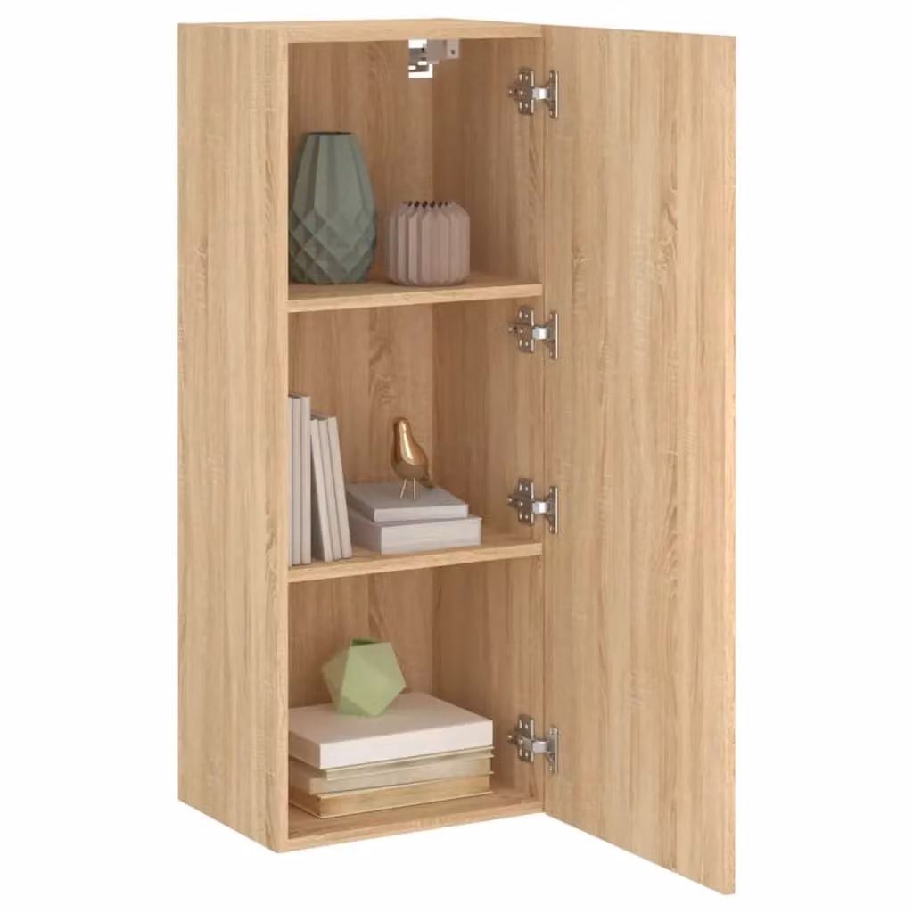 Berkfield Home Sonoma Oak TV Wall Cabinet, Brown, W: 40.5 cm, D: 30 cm, H: 102 cm – 3
