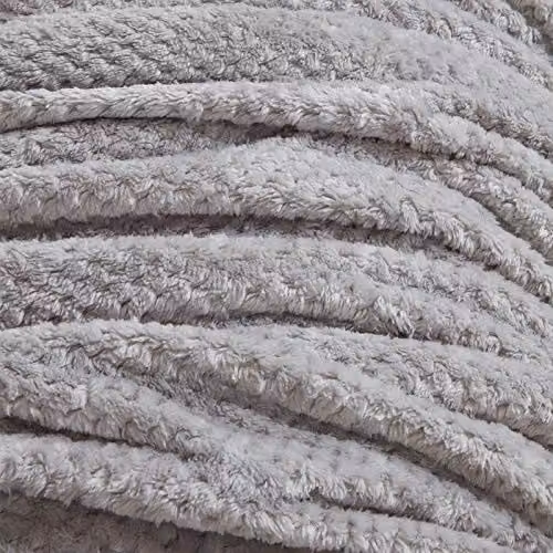 Dreamscene Silver Grey Waffle Honeycomb Mink Fleece Throw, W/D/H: 125 x 150 cm – 3
