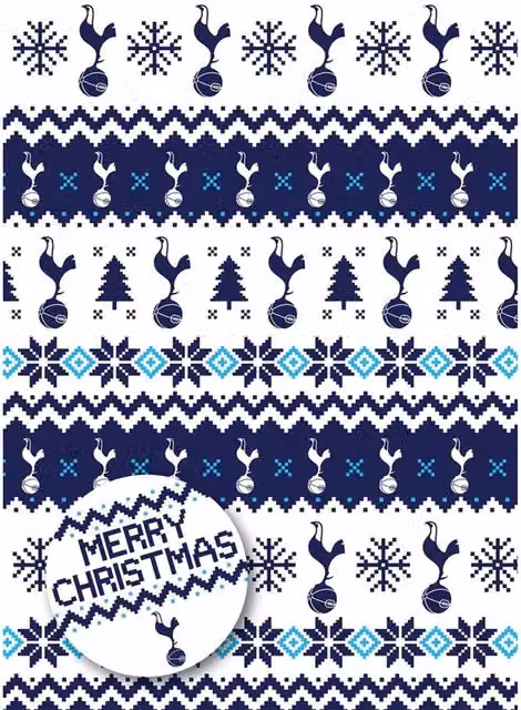 Tottenham Hotspur FC Christmas Gift Wrap Sheets in Navy and White