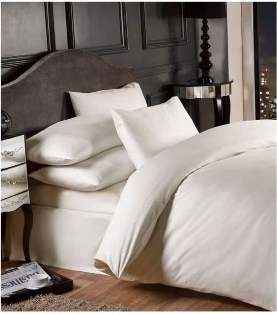 Grosvenor Oxford Striped Pillowcase in Beige, Yellow and White
