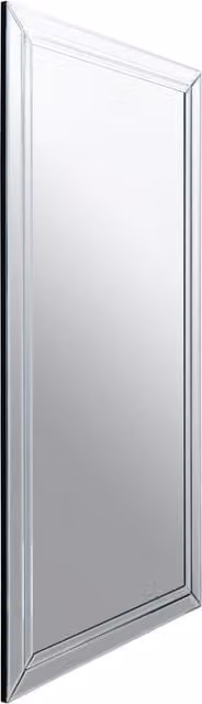 Orsina Sana Modern Rectangular Black and White Bevelled Wall Mirror – 1