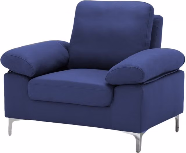 Kosy Koala Elise Blue and Grey Fabric Upholstered Modern Linear Sofa