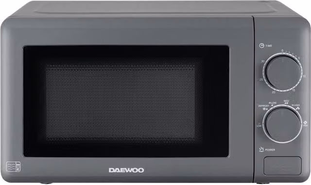 Daewoo Grey Solo Microwave with 20L Capacity, 800W Power and Timer – 1