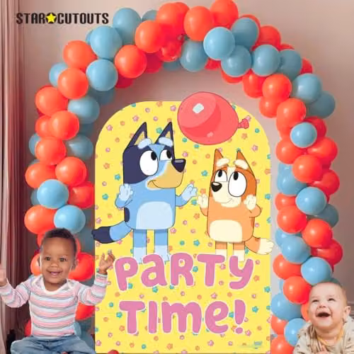 Star Cutouts Bluey & Bingo Balloon Play Backdrop, Multicolour, Width: 135 cm – 2