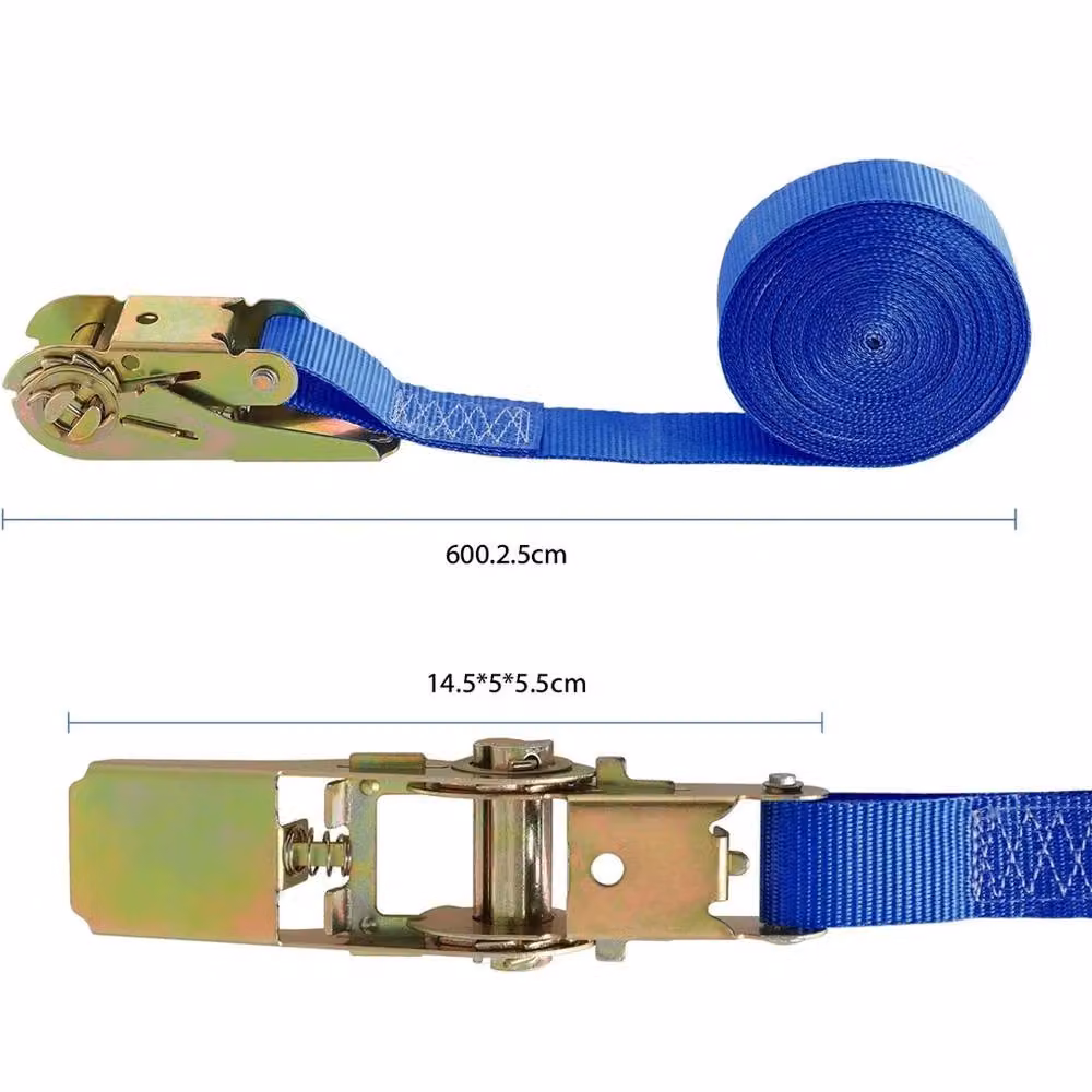 SPETLEK 6-Pack Blue Ratchet Tie Down Straps, 5m Length, 800kg Capacity – 2