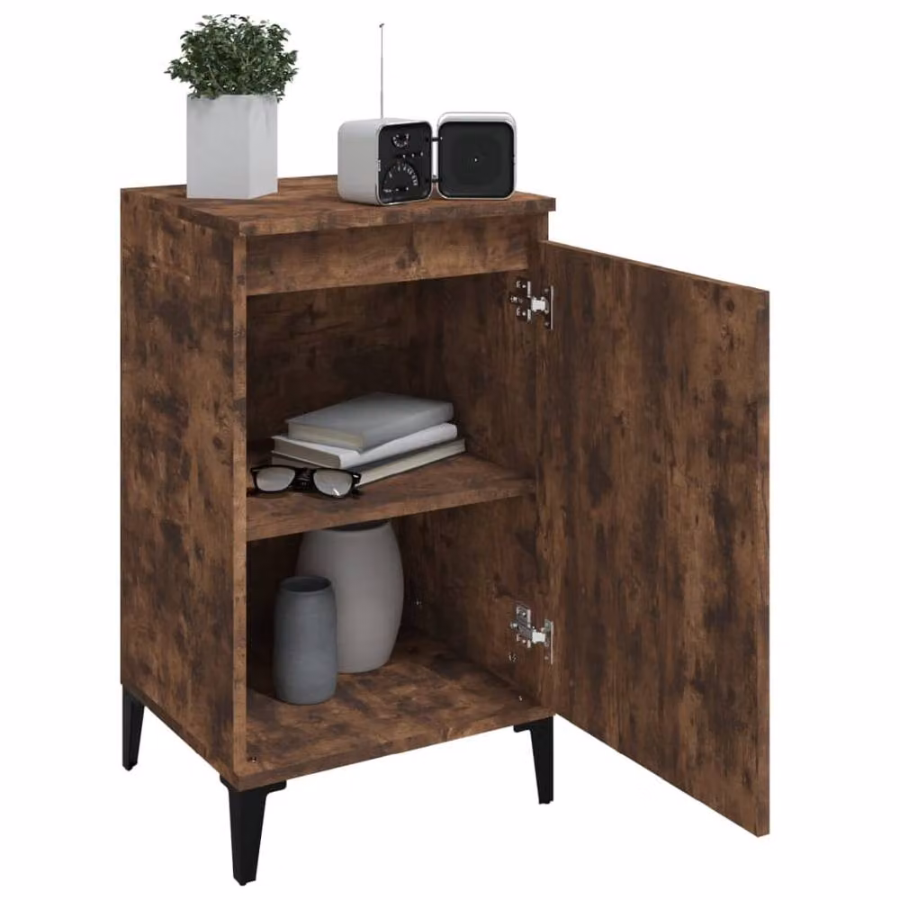 Berkfield Home Bedside Cabinet in Smoked Oak Brown, W/D/H: 40 x 35 x 70 cm – 3