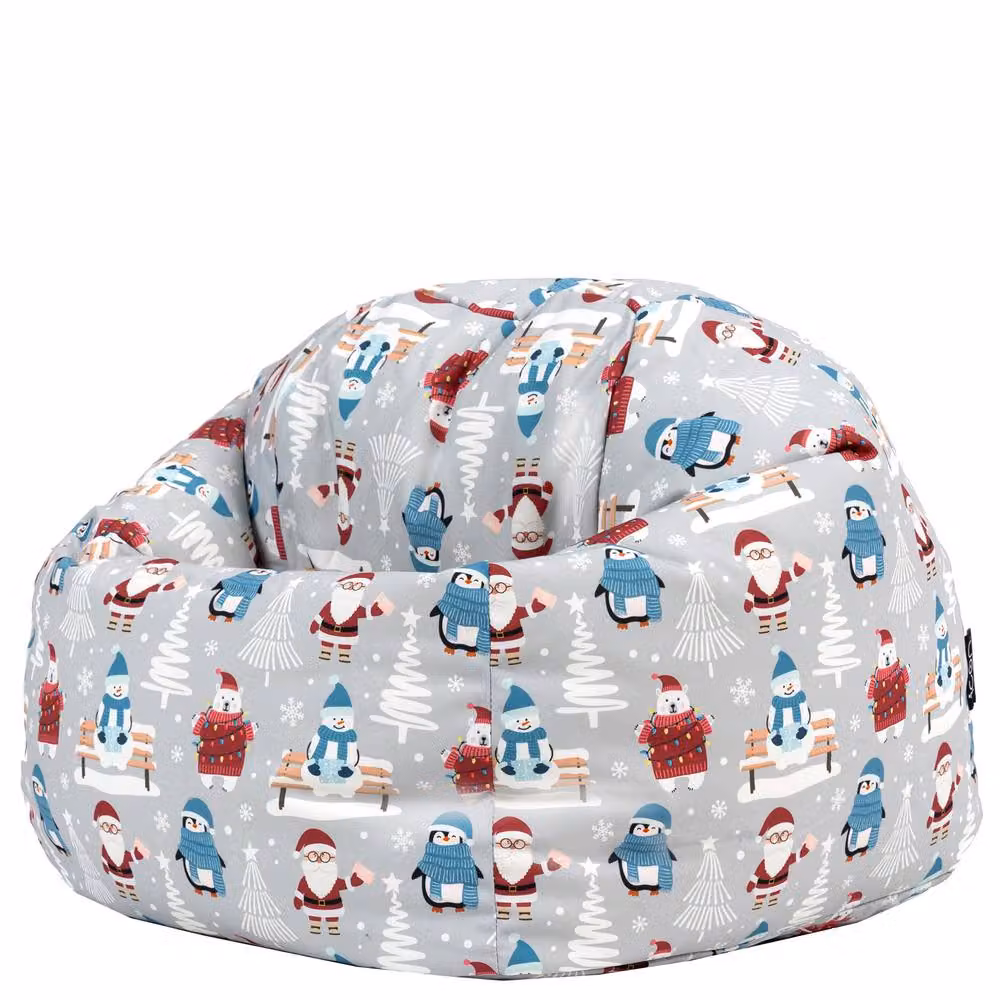 ICON Kids Printed Santa Claus Christmas Childrens Bean Bag Armchair, Multicolour, Medium – 2