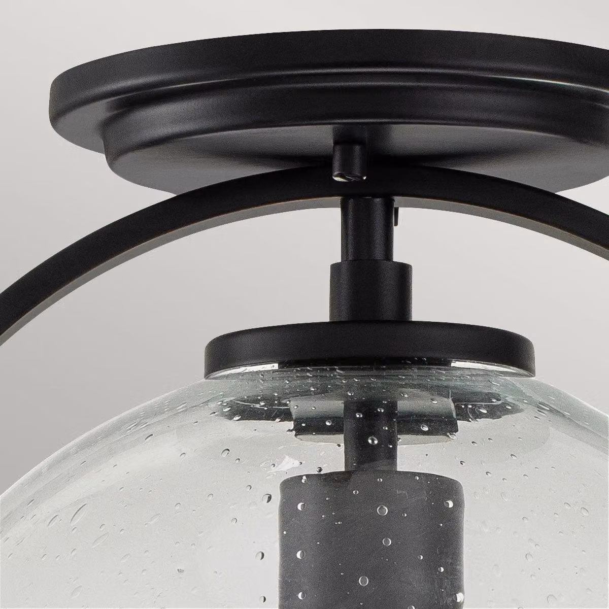 Hinkley Somerset Globe Ceiling Light in Black with Transparent Glass Sphere – 2
