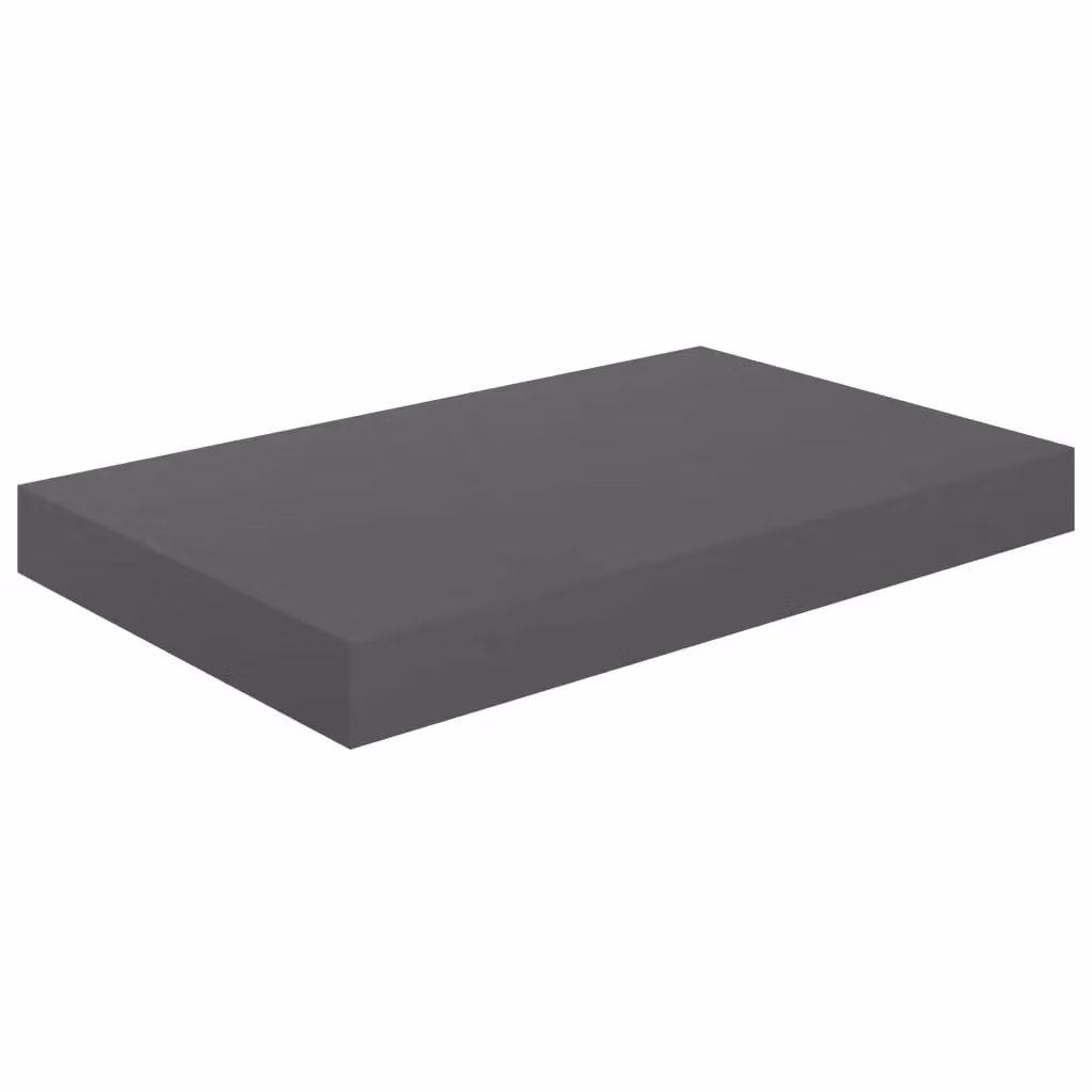 Berkfield Home Floating Wall Shelf in High Gloss Grey, W: 40 cm, D: 23 cm, H: 3.8 cm – 2