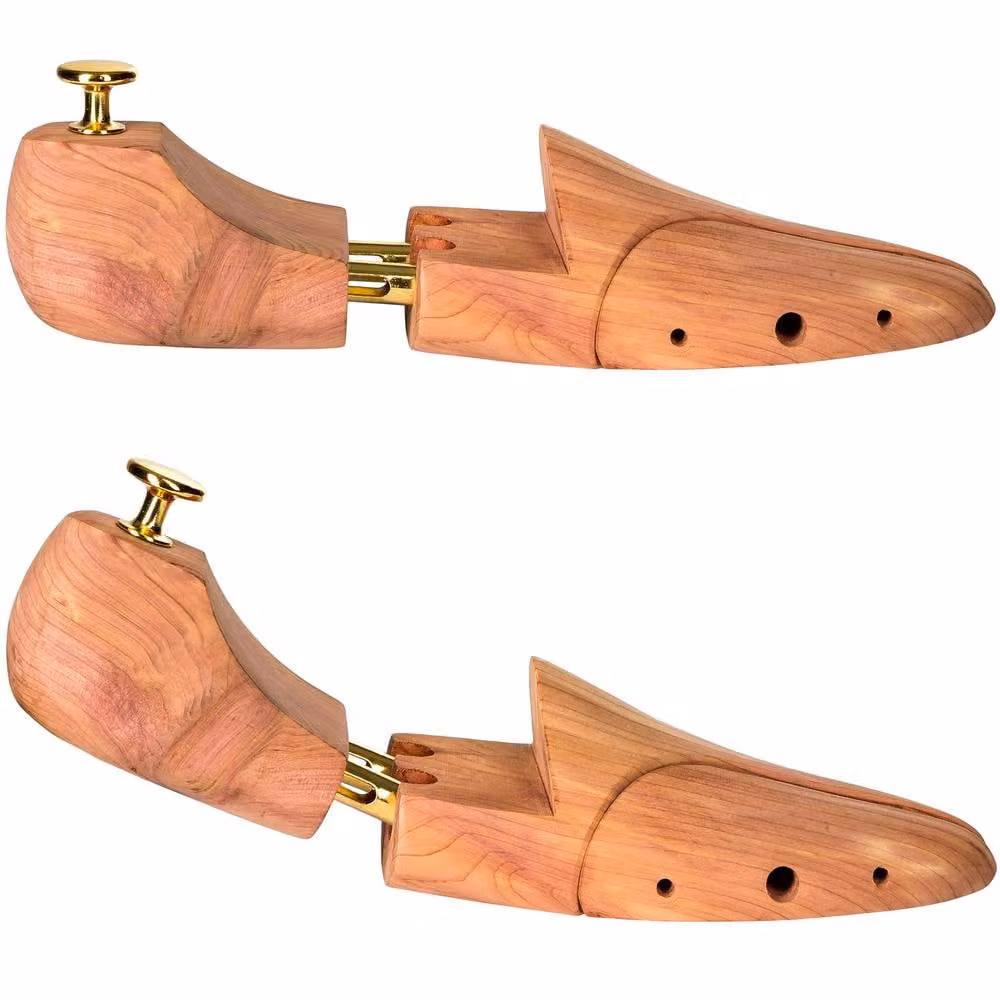 tectake Wooden Shoe Stretcher, 1 Pair, Brown – 2