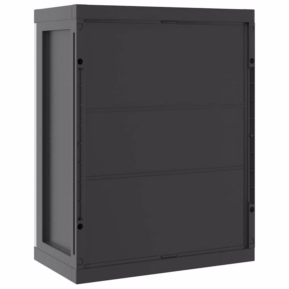 Berkfield Home Outdoor Storage Cabinet in Grey and Black, W: 65 cm, D: 37 cm, H: 85 cm – 6