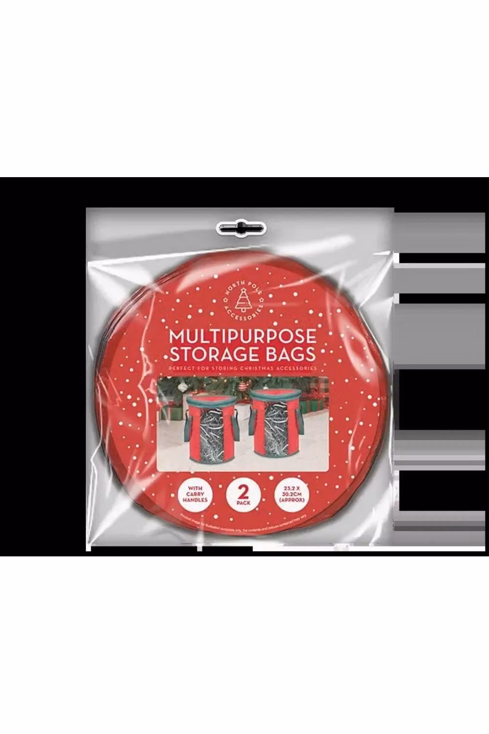 KDMD Red Fabric Multipurpose Storage Bags with Handles, 2 Pack – 2