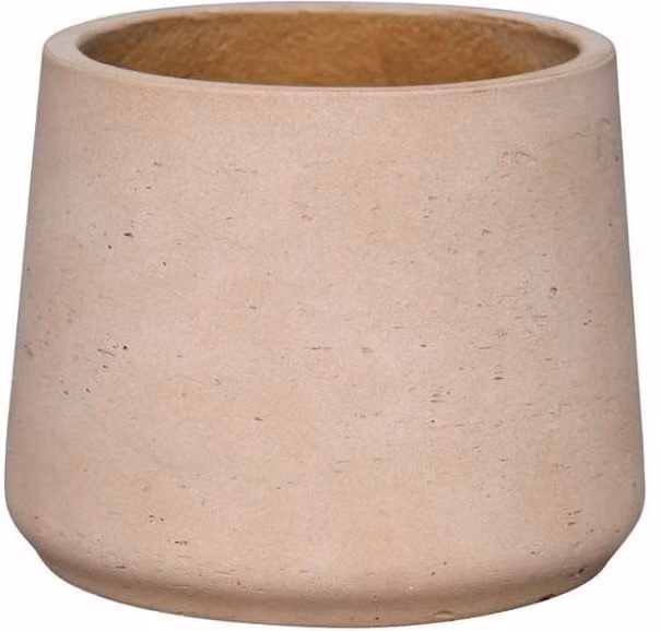 KDMD Hortus Classic Corsica Tapered Planter in Beige and Multicolour, W/D/H: 19.5 x 19.5 x 23 cm