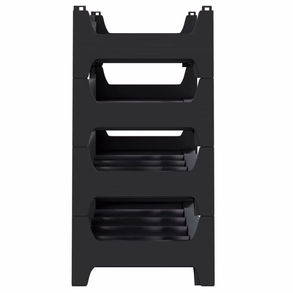 Berkfield Home Stackable Wine Rack for 24 Bottles in Matt Black – 4