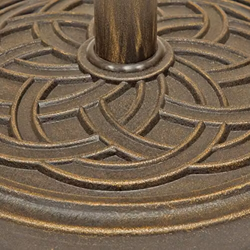 GardenKraft 16900 Heavy Duty Resin Parasol Base in Bronze with Celtic Traditional Design and 48mm Maximum Pole Diameter – 2