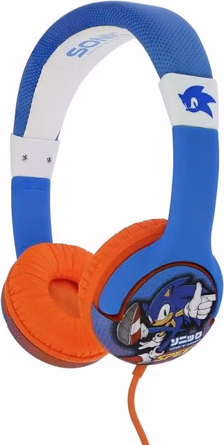 Sonic The Hedgehog Kids Adjustable Wired Headphones with 3.5 mm Jack - Blue