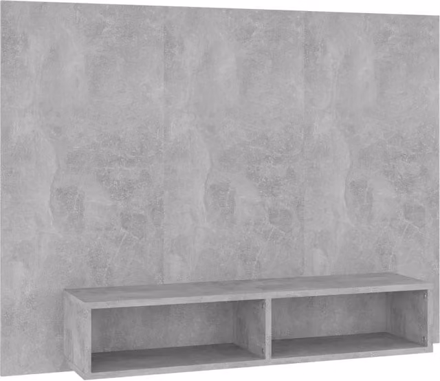 Berkfield Home Wall TV Cabinet in Concrete Grey, W/D/H: 120 x 23.5 x 90 cm – 1
