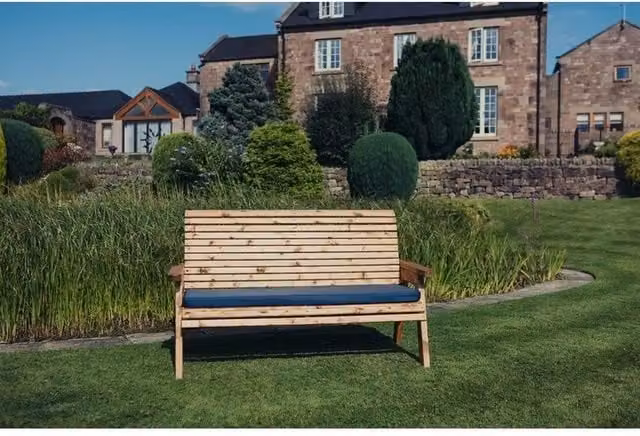 Churnet Valley Garden Furniture Ltd Valley 3 Seat Pine Wood Garden Bench in Brown – 1