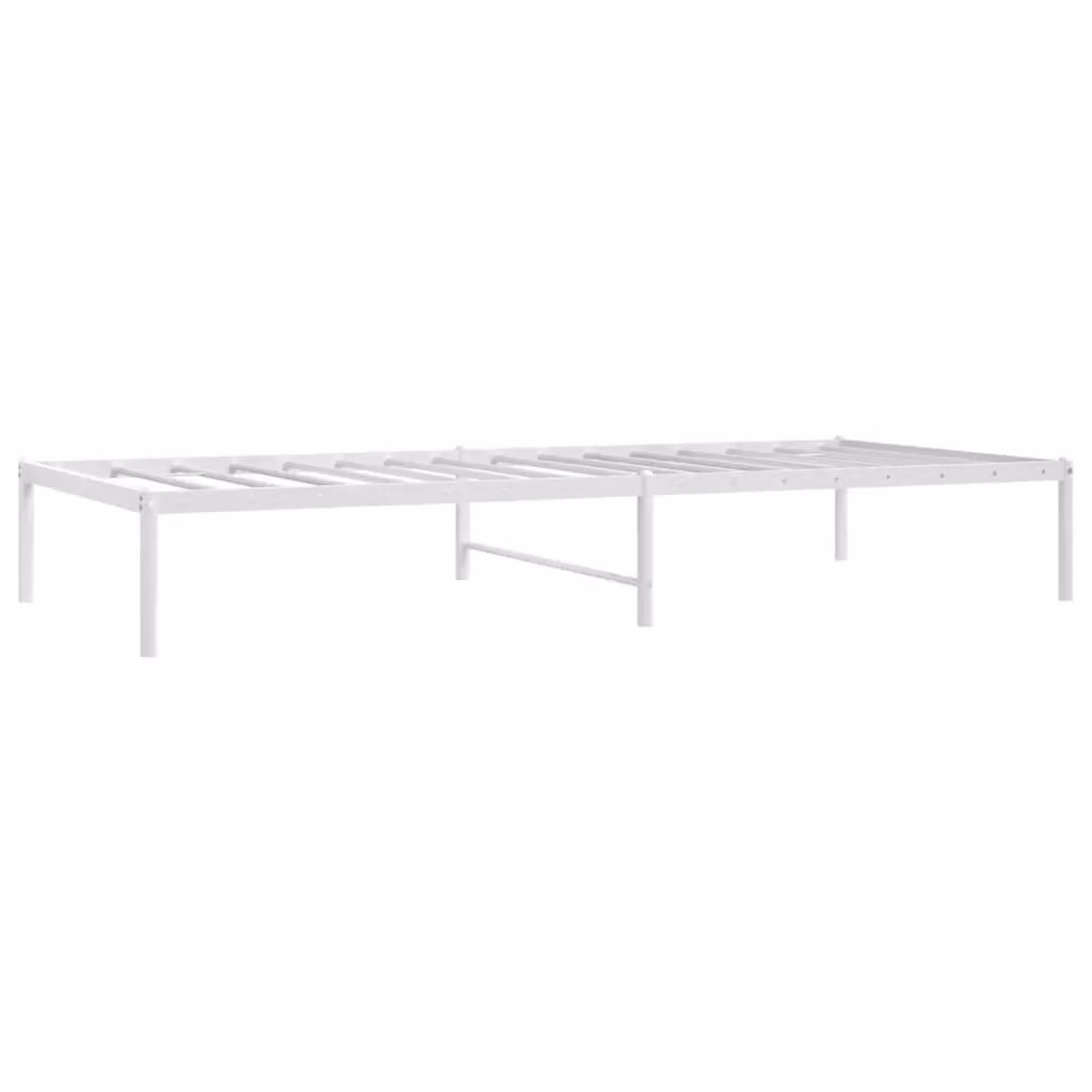 Berkfield Home Classic Metal Bed Frame, White, W/D/H: 90 x 200 cm – 2