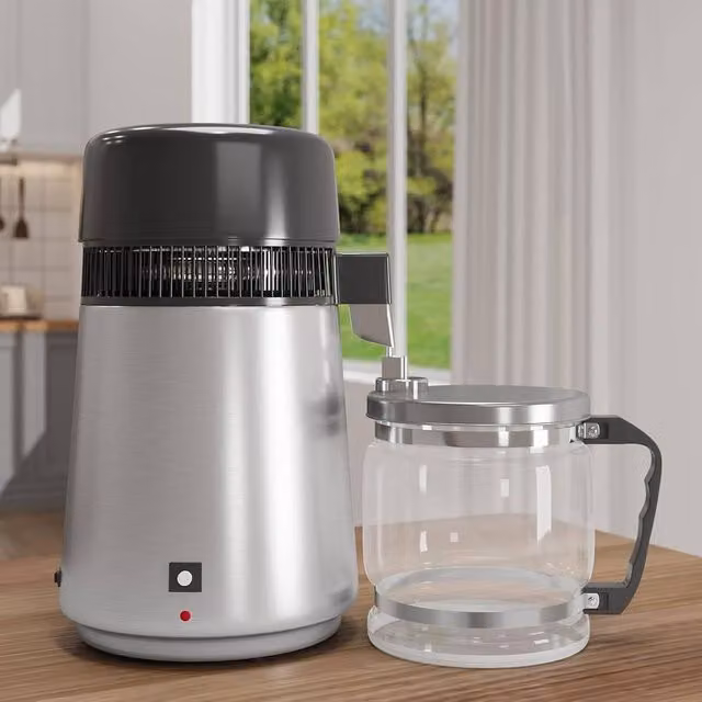 London Boutique 4L Stainless Steel Water Distiller 750W in Silver