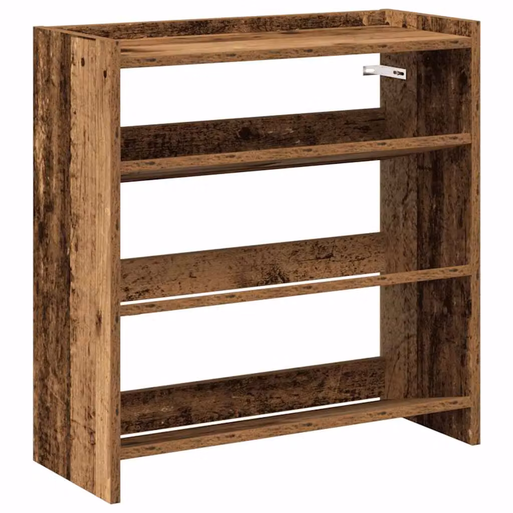 Berkfield Home Rustic Old Wood Shoe Rack in Brown, W/D/H: 60 x 25 x 62 cm – 2