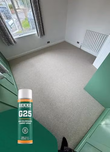 Gekko G25 Carpet and Fabric Spray Adhesive, 3 x 500ml, Clear, Non-Chlorinated, Low Odour and Fast Drying Contact Glue – 3