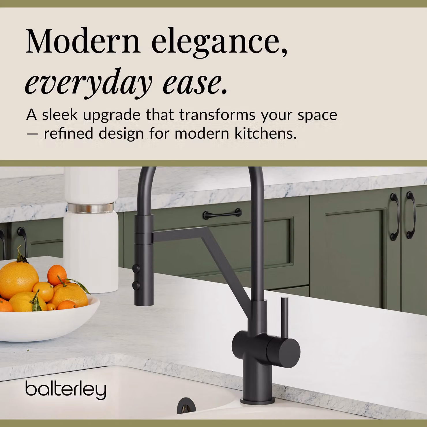 Balterley Rana Kitchen Mono Mixer Tap, Single Lever, Matt Black – 3