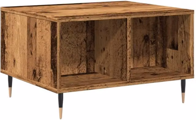 Berkfield Home Modern Rectangular Coffee Table in Brown, W: 60 cm, D: 50 cm, H: 36.5 cm