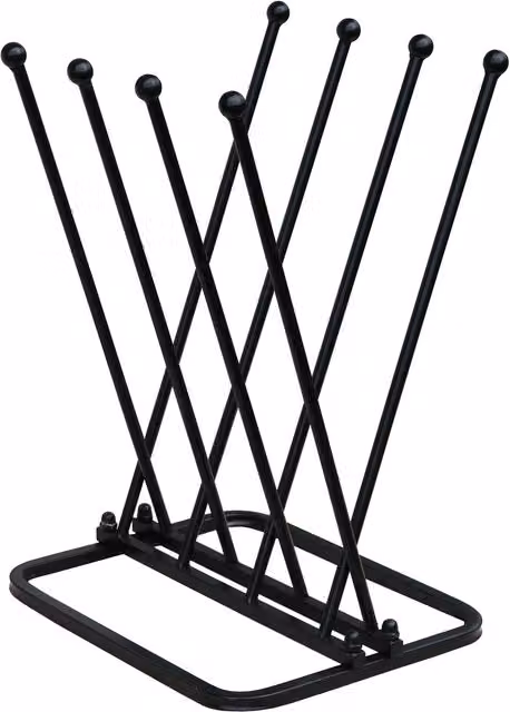 Garden Gear Black Metal Freestanding Welly Boot Rack for 4 Pairs