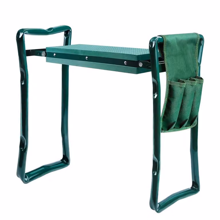 FLAVORA 2-in-1 Foldable Ergonomic Garden Kneeler Bench in Green