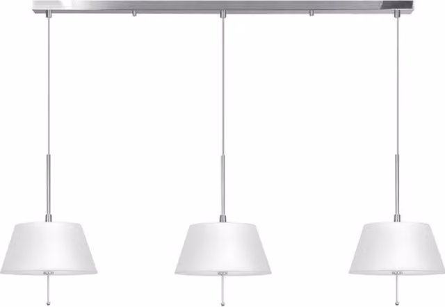 Netlighting Brezil 3 Light Straight Bar Pendant Ceiling Light in Grey Satin Nickel