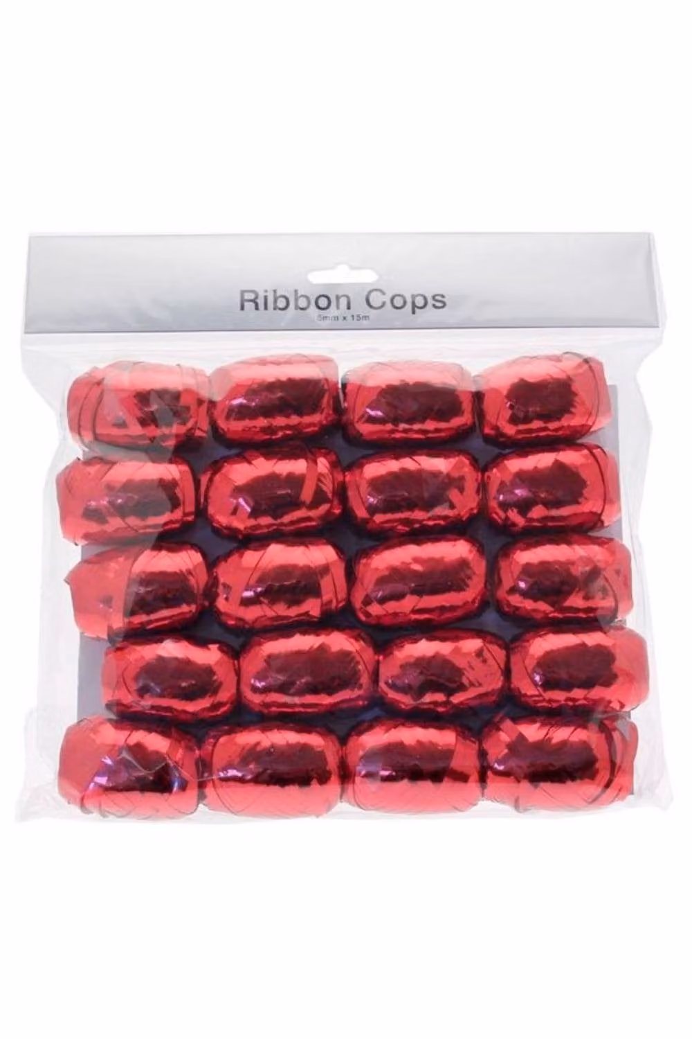 KDMD Metallic Red Polyester Ribbon Bulk Pack for Parties and Birthdays – 2