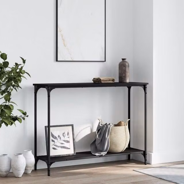 Berkfield Home Black Console Table, W/D/H: 101 x 30.5 x 75 cm – 1