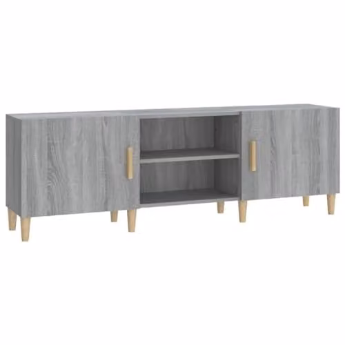 vidaXL TV Cabinet in Grey Sonoma, W/D/H: 150 x 30 x 50 cm, Engineered Wood