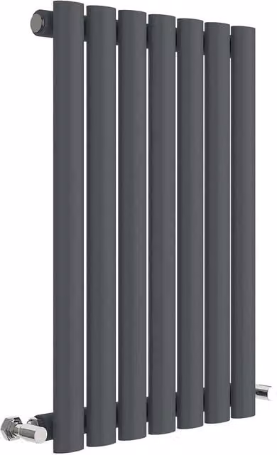Balterley Embrace Horizontal Single Panel Radiator, Grey Anthracite, W: 60.0 cm, H: 41.2 cm – 1