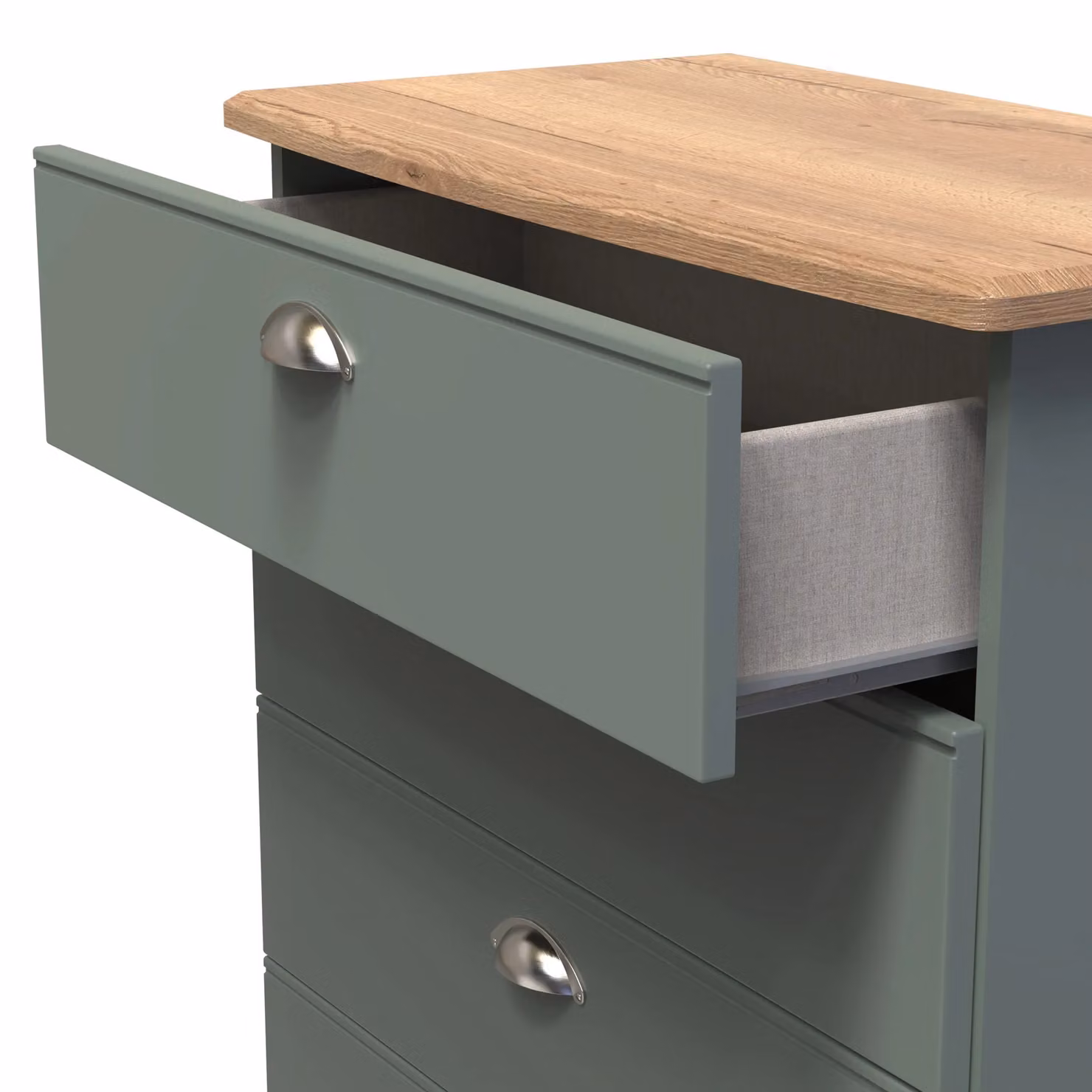 Ready Assembled 2 U Albert 5 Drawer Chest in Pale Green – 3