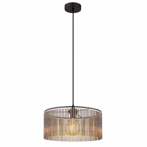 Nowa Cylinder Pendant Light in Black and Grey, Diameter: 35 cm, Height: 135 cm – 1