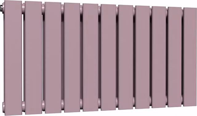 Lux Heat Double Flat Horizontal Steel Radiator in Lavender Mist, W: 77 cm, H: 40 cm