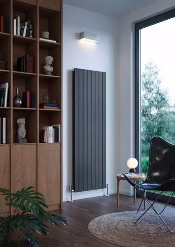 Terma Steel Wall Mounted Double Panel Radiator in Anthracite Grey, H 180.0 cm x W 58.8 cm – 2