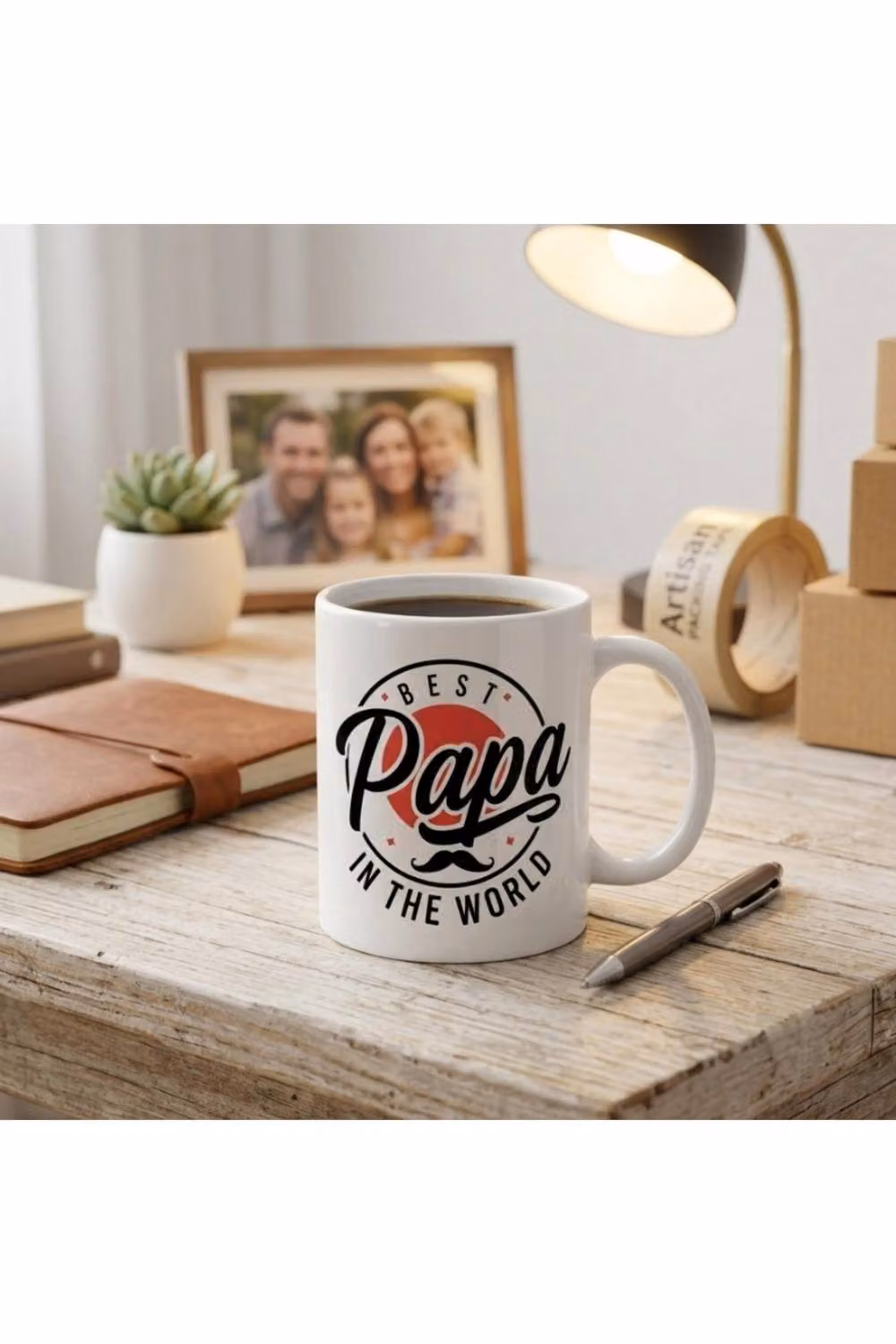 Dyzi Best Papa In The World Ceramic Coffee Mug, White – 5