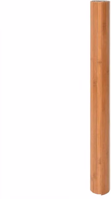 Berkfield Home Rectangular Nature Rug in Brown, Bamboo and Polypropylene, W: 70 cm, L: 200 cm